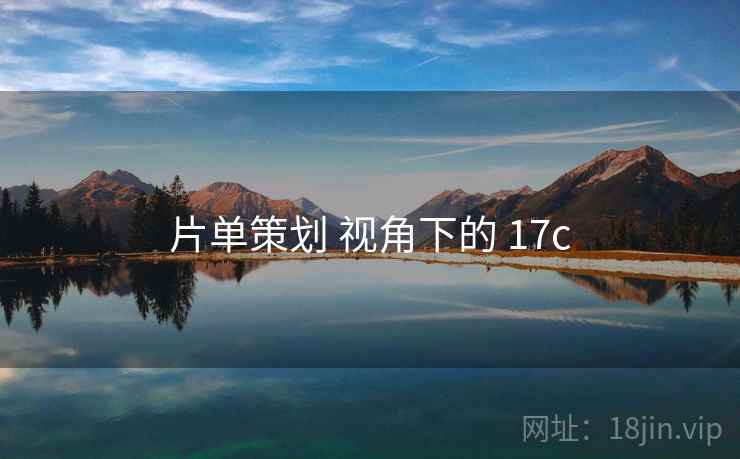片单策划 视角下的 17c  第2张
